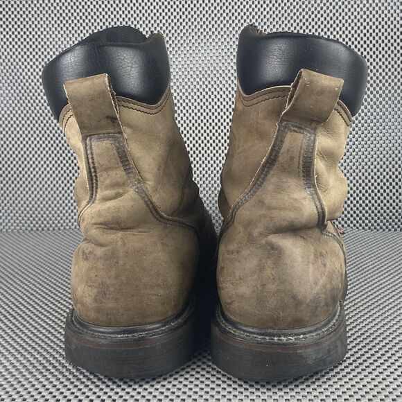 Vintage Red Wing  Looger Boots Mens 12 D Brown Leather Lace Up Made in USA main image 6